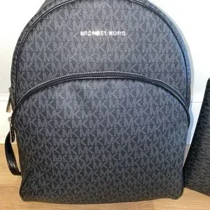 Michael kors abbey large signature print backpack and large wallet Michael Kors Jaycee Large Backpack, Black Signature PVC  main image 3
